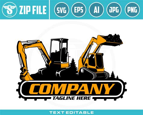 skid steer and excavator logo|Skid Steer and Excavator Logo .